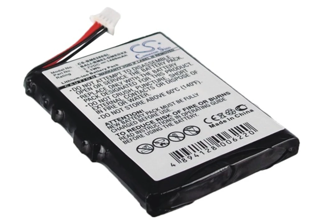Cameron Sino 1400mAh Battery for BlueMedia BM-6280, BM6380, BM-6380,BALI-BM63-DMED, SDI053707917
Cameron Sino 1400mAh Battery for BlueMedia BM-6280, BM6380, BM-6380,BALI-BM63-DMED, SDI053707917