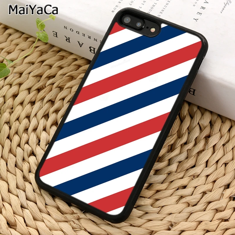 MaiYaCa парикмахерский Полосатый чехол для телефона с ножницами iPhone X XR XS 11 12 Pro MAX 5 6 7 8