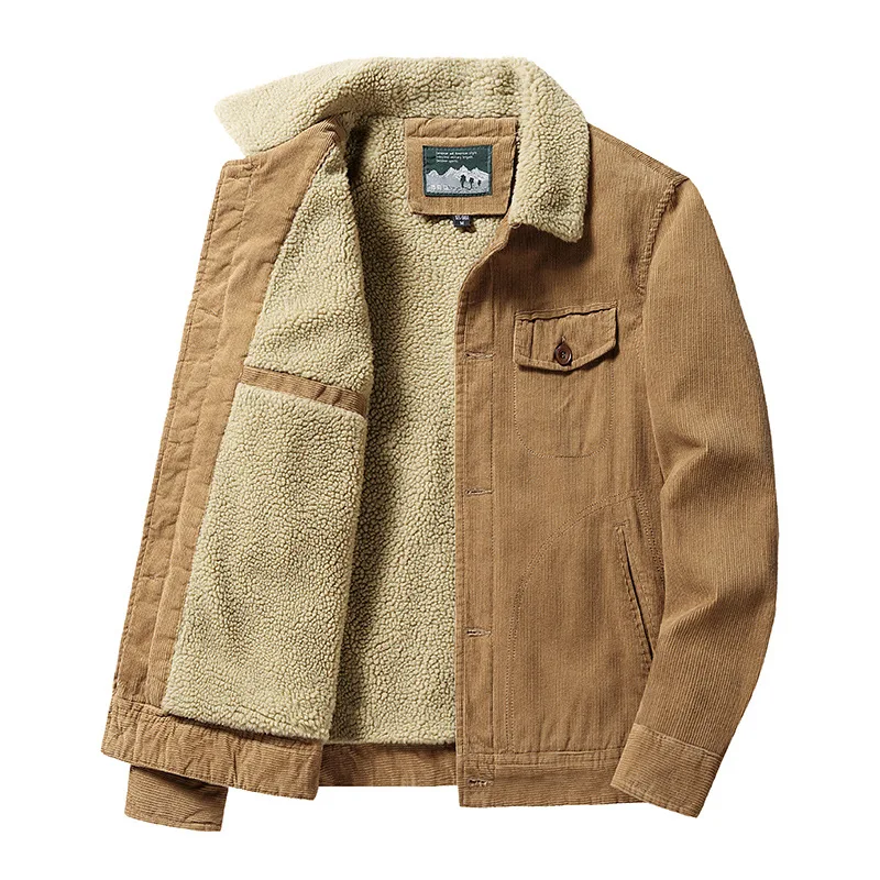 Winter Men's Warm Corduroy Jackets Vogue Man Thermal Cotton Coats Casual Outwear Fur Collar Jackets Mens Fleece Clothing
Winter Men's Warm Corduroy Jackets Vogue Man Thermal Cotton Coats Casual Outwear Fur Collar Jackets Mens Fleece Clothing