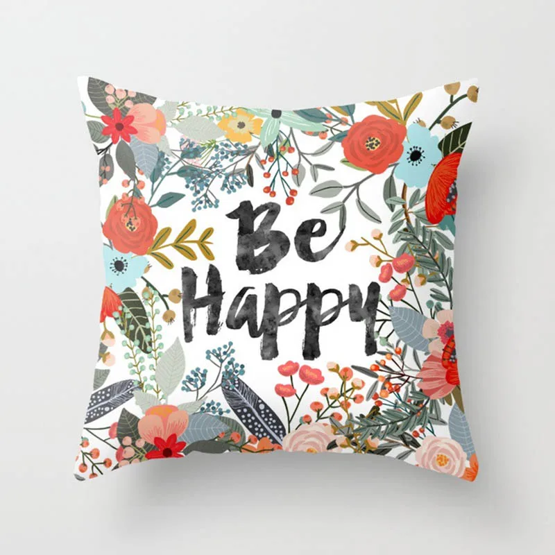 Pillow case 45 * 45 flower letter printed polyester pillowcase square decorative pillowcase
Pillow case 45 * 45 flower letter printed polyester pillowcase square decorative pillowcase