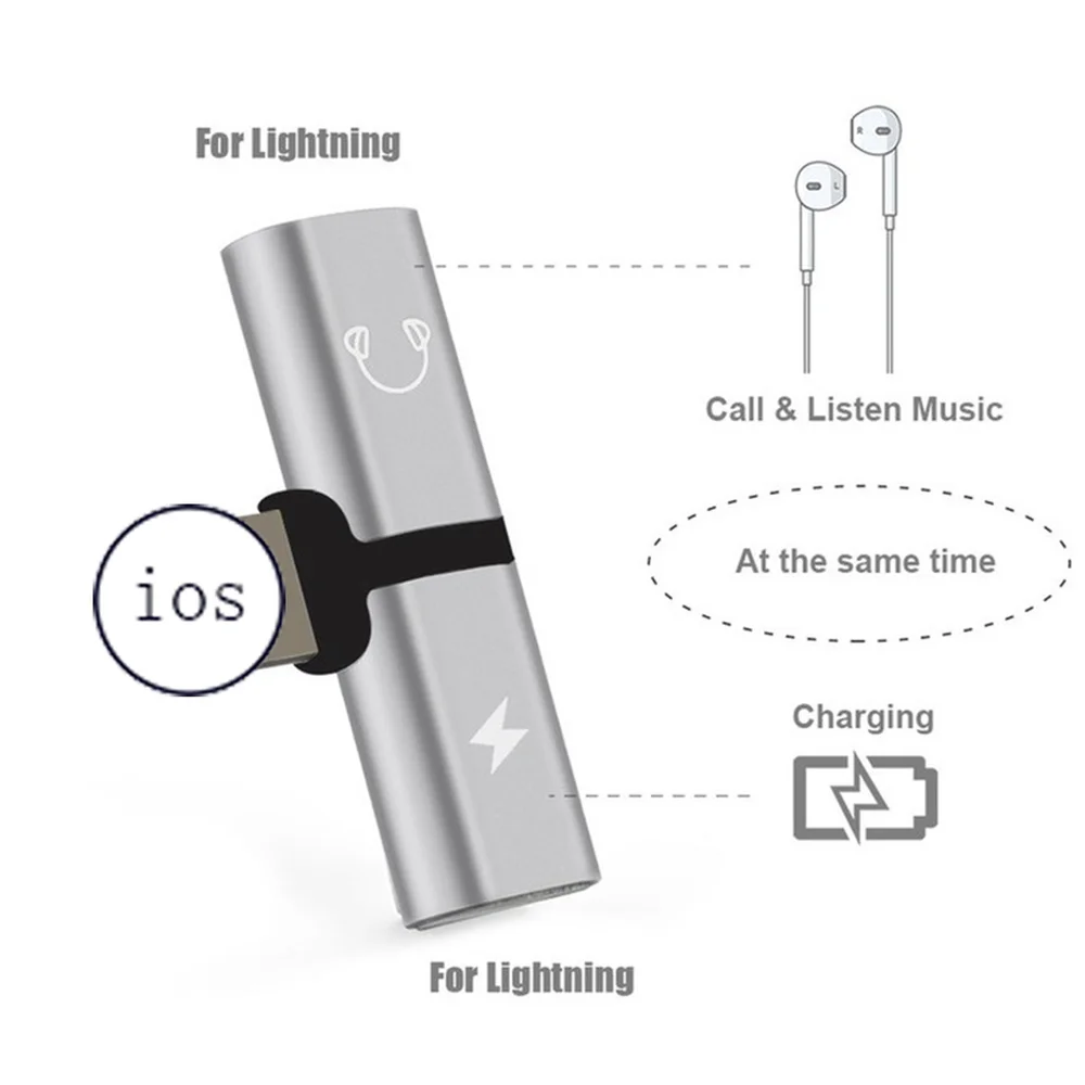 Адаптер для iPhone 6 7 8 Plus X XS 11 12 Pro Max Lightning зарядное устройство адаптер наушников