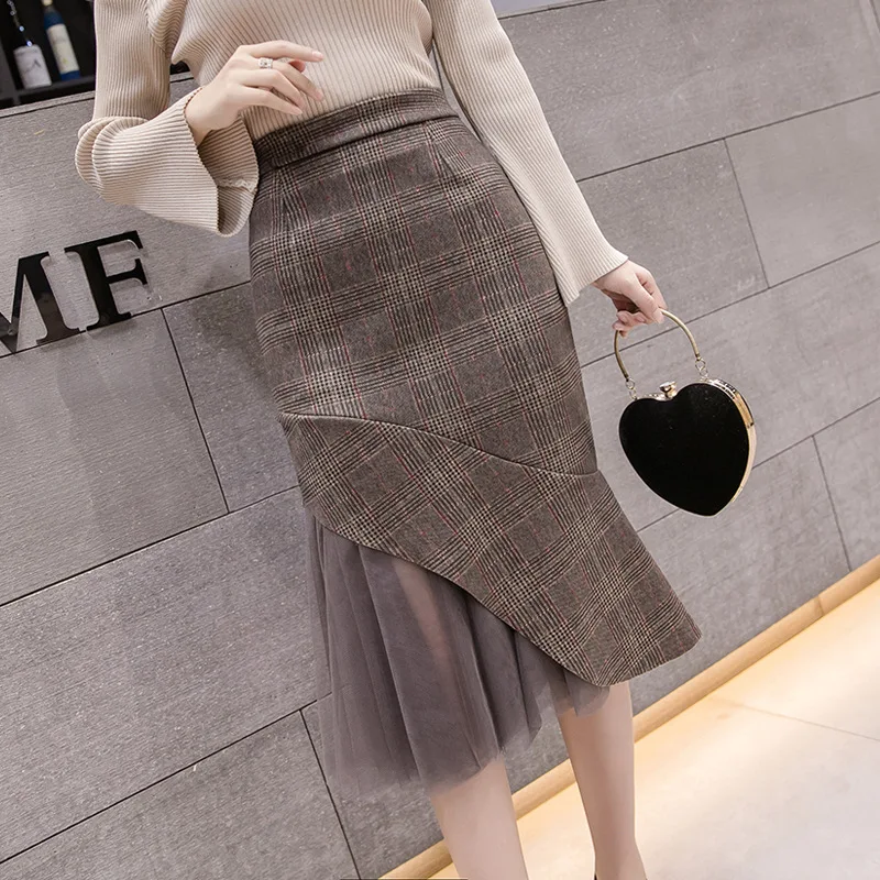 Plaid 2021 Autumn and Winter New Fashion All-match High-waisted Fishtail One-step Wrapped Hip Mid-length Skirt Women's Clothing
Plaid 2021 Autumn and Winter New Fashion All-match High-waisted Fishtail One-step Wrapped Hip Mid-length Skirt Women's Clothing