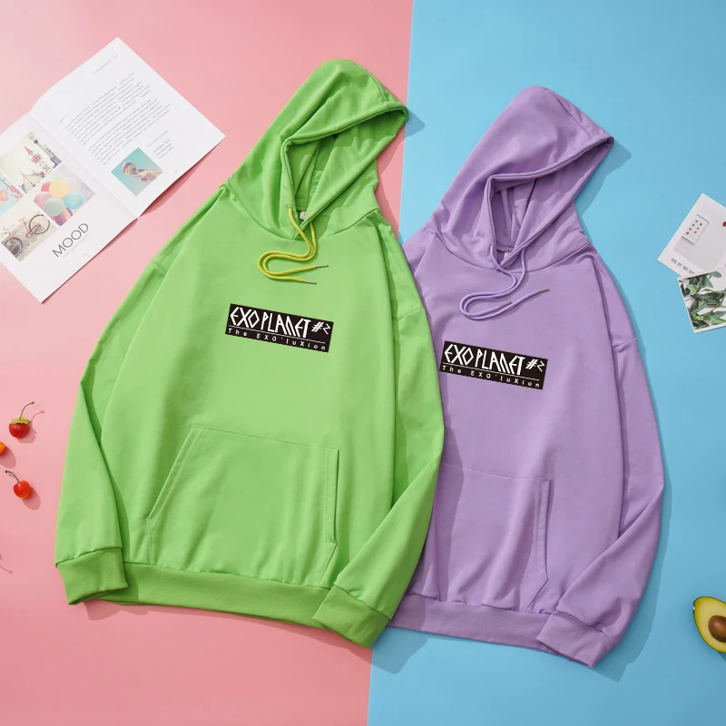 Women Fashion Autumn Winter Casual Letter Print Hooded Pullover Korean EXO Women Tops Harajuku Cotton Long Sleeve Hoodies Female
Women Fashion Autumn Winter Casual Letter Print Hooded Pullover Korean EXO Women Tops Harajuku Cotton Long Sleeve Hoodies Female