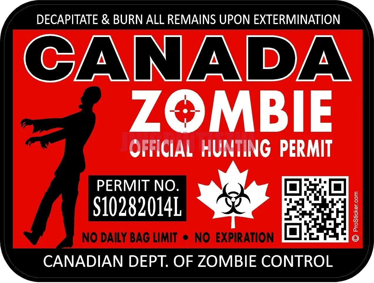 Car Stickers Vinyl Motorcycle Decal Car Window Body Decorative Canada Zombie Hunting License Permit Bio Maple Leaf
Car Stickers Vinyl Motorcycle Decal Car Window Body Decorative Canada Zombie Hunting License Permit Bio Maple Leaf
