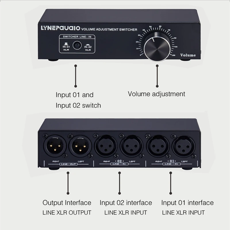 2 in 1Out XLR Switcher, Fully Balanced Passive, Pre-Active Speaker, Volume Control Switcher, Lossless XLR Interface
2 in 1Out XLR Switcher, Fully Balanced Passive, Pre-Active Speaker, Volume Control Switcher, Lossless XLR Interface