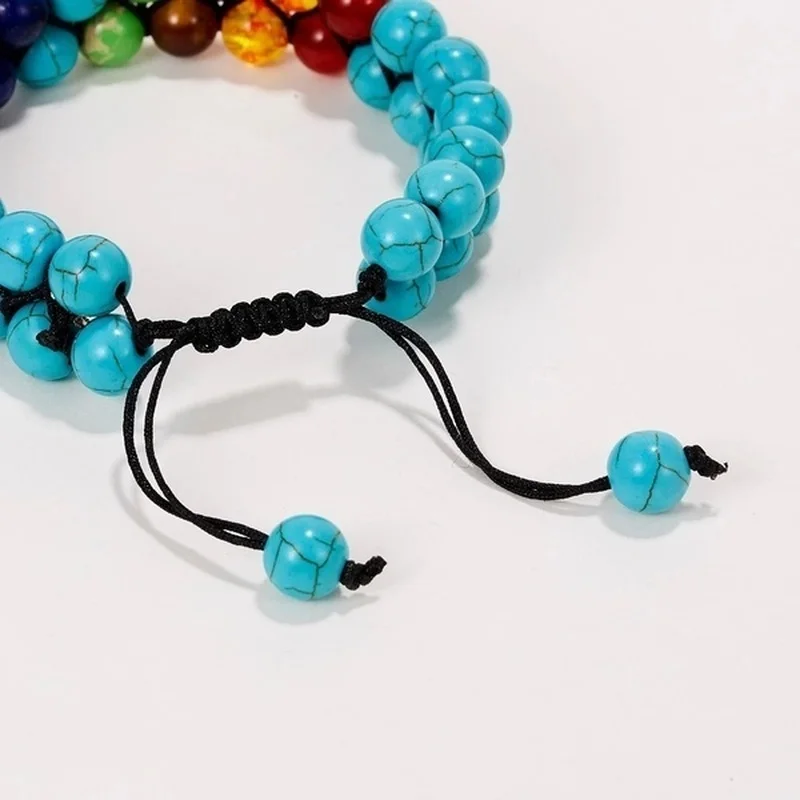 7 Chakra Bracelet Natural Healing Stones Beads Bracelet Double Layered Adjustable Macrame Woven Rope Chain Yoga Bracelet
7 Chakra Bracelet Natural Healing Stones Beads Bracelet Double Layered Adjustable Macrame Woven Rope Chain Yoga Bracelet