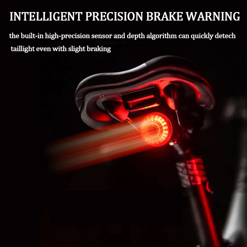 Smart Rear Light Bicycle Brake Lights Signal Lantern Lamp Road LED Bike Light Accessories USB Rechargeable Cycling Taillight
Smart Rear Light Bicycle Brake Lights Signal Lantern Lamp Road LED Bike Light Accessories USB Rechargeable Cycling Taillight