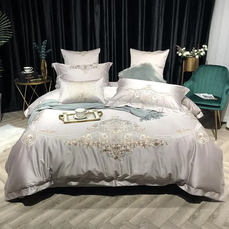4/7 Pcs Luxury Chic Embroidery Comforter Cover Grey Blue 1000TC Egyptian Cotton QUEEN KING size Bedding set Bed sheet Pillowcase
4/7 Pcs Luxury Chic Embroidery Comforter Cover Grey Blue 1000TC Egyptian Cotton QUEEN KING size Bedding set Bed sheet Pillowcase