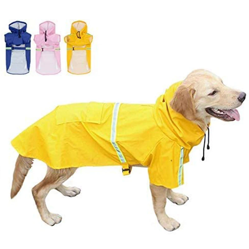 

Собачьи плащи легкие толстовки, дождевик-пончо, водонепроницаемая дождевая куртка с капюшоном для маленьких, средних и больших собак, для п...