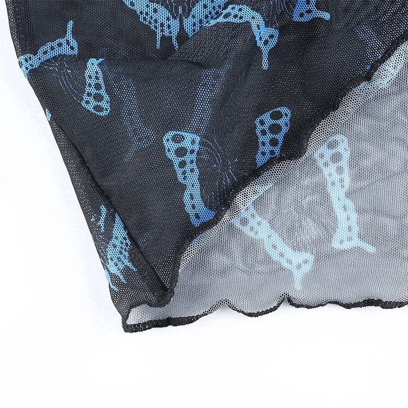 Black Top Print Butterfly Fishnet Crop Graphic O-neck T-shirt Lace Top For Women Y2k Aesthetic Net Yarn Sexy Shirt Short 2020
Black Top Print Butterfly Fishnet Crop Graphic O-neck T-shirt Lace Top For Women Y2k Aesthetic Net Yarn Sexy Shirt Short 2020
