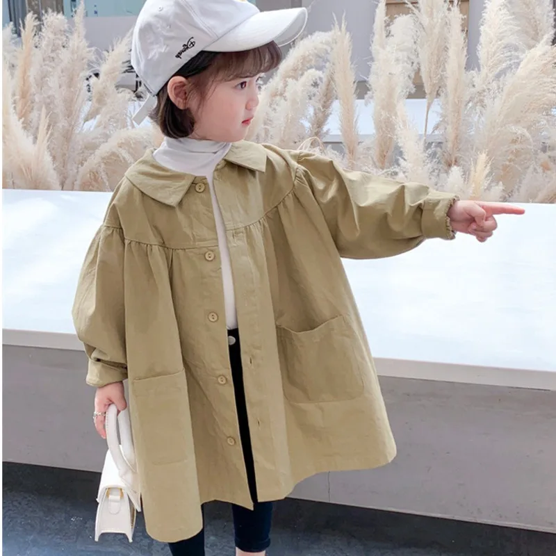 Girls Fashion Windbreaker 2021 Spring Autumn Outerwear Long Trench Coat for Kids Turn-Down Collar Jacket Single Breasted Coats
Girls Fashion Windbreaker 2021 Spring Autumn Outerwear Long Trench Coat for Kids Turn-Down Collar Jacket Single Breasted Coats