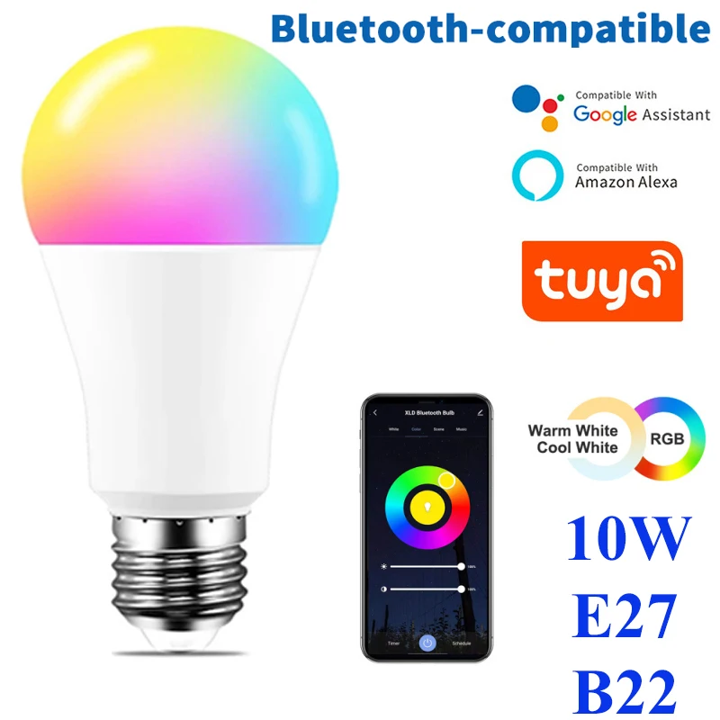 Умная Светодиодная лампа E27 B22 RGBWW, регулируемый шлюз с синими зубьями, 10 Вт, 16 цветов, сбережение энергии
Умная Светодиодная лампа E27 B22 RGBWW, регулируемый шлюз с синими зубьями, 10 Вт, 16 цветов, сбережение энергии