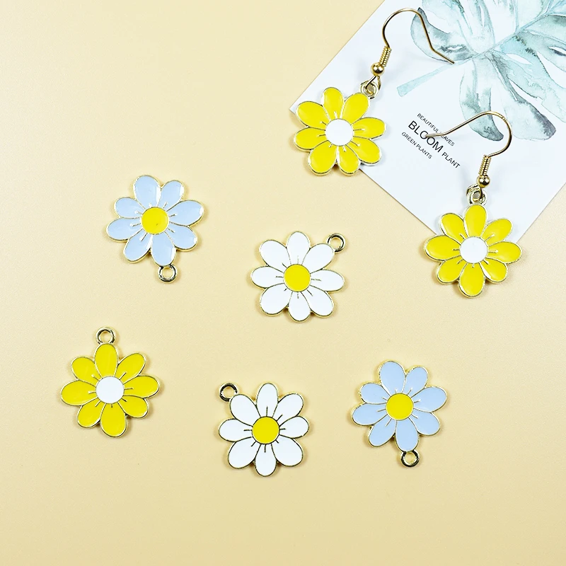 10Pcs/Pack New Cartoon Daisy Dripping Oil Alloy Jewelry Accessories DIY Making Earrings Hair Accessories Material Enamel Pendant
10Pcs/Pack New Cartoon Daisy Dripping Oil Alloy Jewelry Accessories DIY Making Earrings Hair Accessories Material Enamel Pendant