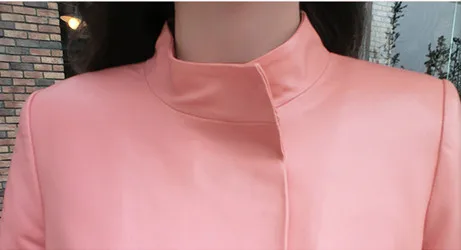 2019 Популярные стильные зимние женские кожаные куртки пушистые тонкие короткие