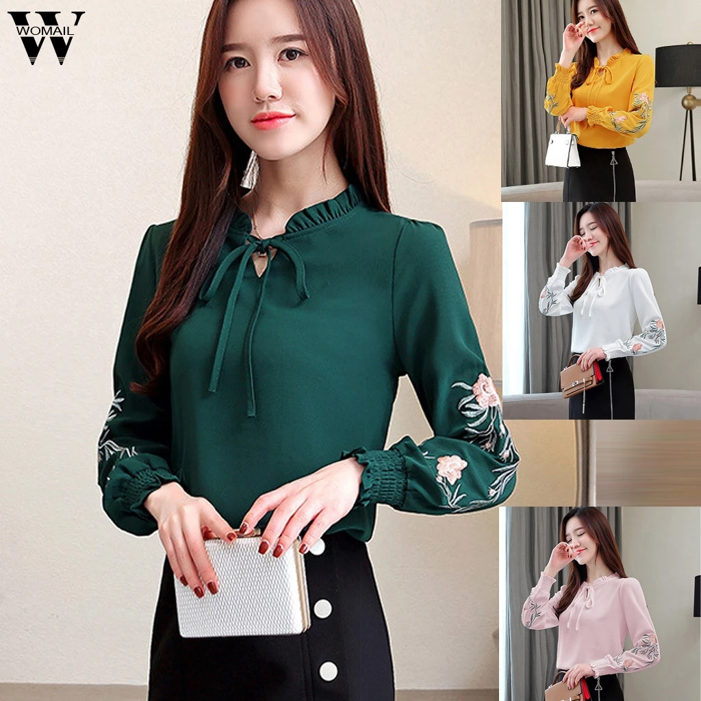 Блузка Womail женская с вышивкой, Модная элегантная рубашка с длинным рукавом и бантом, Повседневная офисная одежда в Корейском стиле, свободн...
Блузка Womail женская с вышивкой, Модная элегантная рубашка с длинным рукавом и бантом, Повседневная офисная одежда в Корейском стиле, свободн...