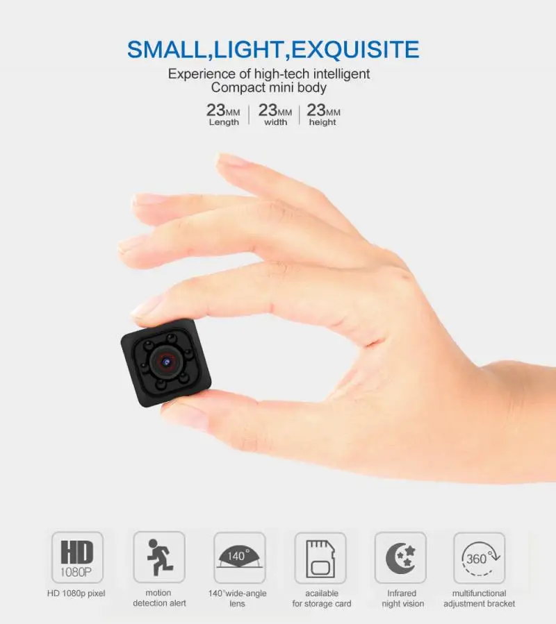 Mini Camera Small Cam 1080P Night Vision Sensor Camcorder Micro Video Camera DVR Motion Recorder Camcorder Camera
Mini Camera Small Cam 1080P Night Vision Sensor Camcorder Micro Video Camera DVR Motion Recorder Camcorder Camera