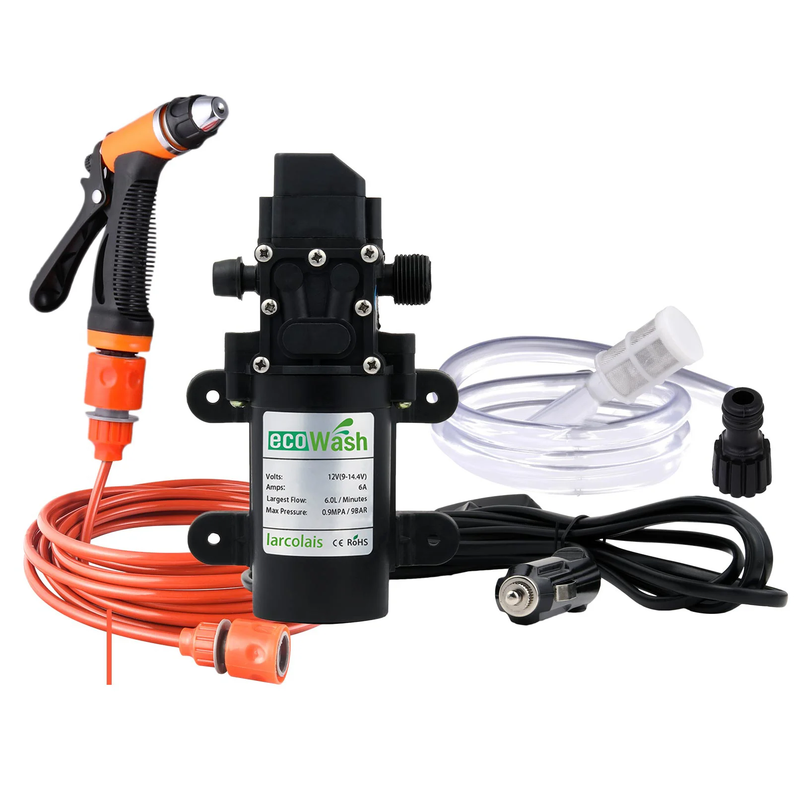 Car Washer Electric 12V Water Pump High Pressure Car Washer Simple Portable Self-Priming Car Washer Car Wash Accessories 
Car Washer Electric 12V Water Pump High Pressure Car Washer Simple Portable Self-Priming Car Washer Car Wash Accessories