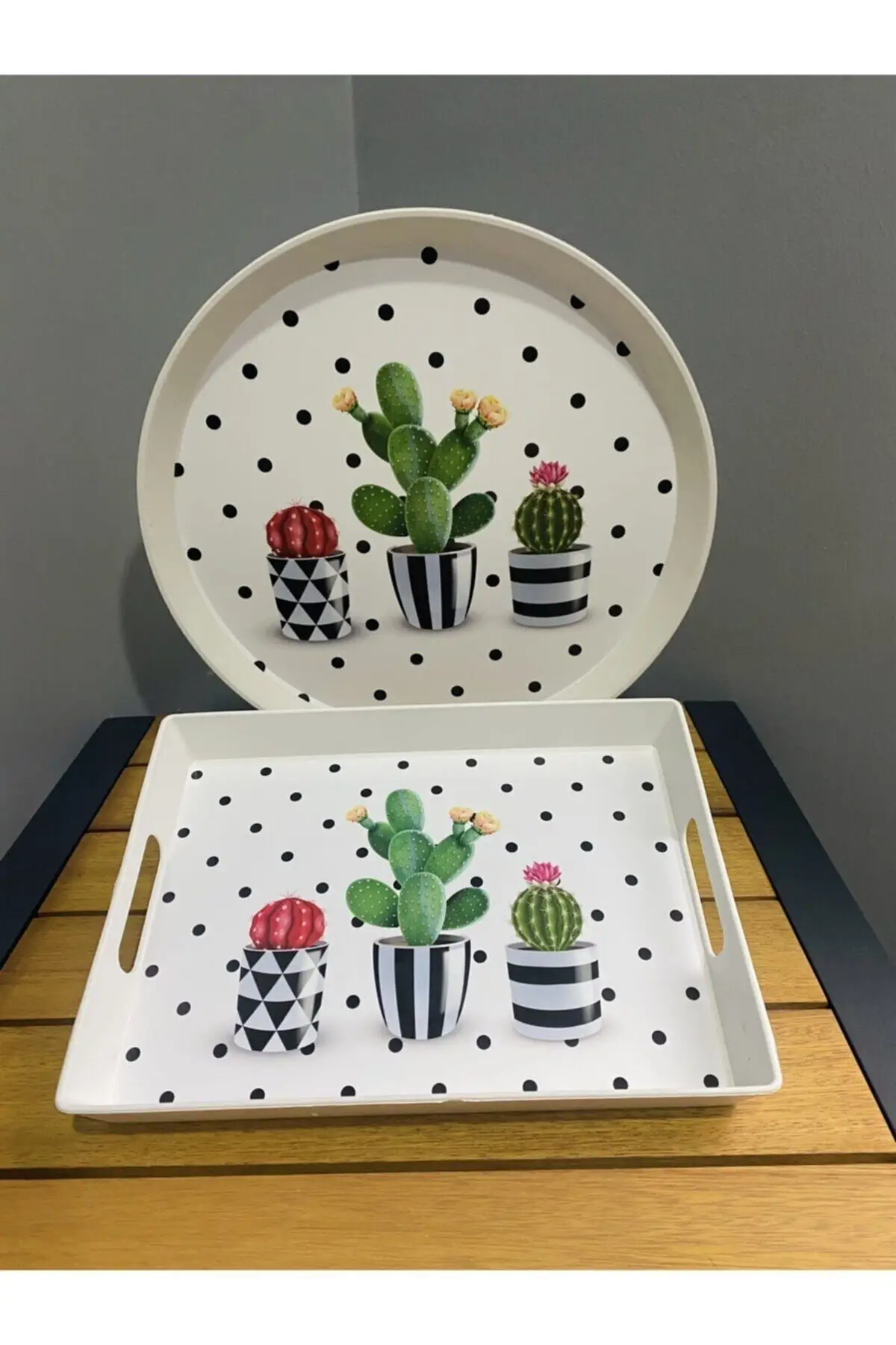 2 Pieces Cactus Pattern Tray Set Round Rectangular Set Tea Coffee Service Tray Tea Feast Gift Presentation Cute
2 Pieces Cactus Pattern Tray Set Round Rectangular Set Tea Coffee Service Tray Tea Feast Gift Presentation Cute