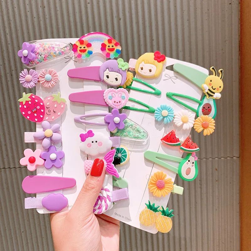 New 4 Styles 14PCS/Set Sweet Girls Children Headwear Hairpin Fruit Hair Clips Baby Side Bangs Clip For Cute Girls Headdress
New 4 Styles 14PCS/Set Sweet Girls Children Headwear Hairpin Fruit Hair Clips Baby Side Bangs Clip For Cute Girls Headdress