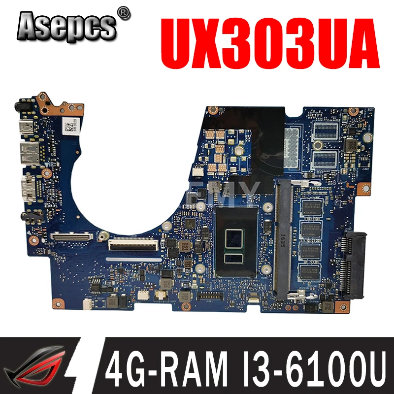 Материнская плата AKemy UX303UA для ноутбука ASUS ZenBook UX303UA UX303U оригинальная материнская плата 4G-RAM I3-6100U GM
Материнская плата AKemy UX303UA для ноутбука ASUS ZenBook UX303UA UX303U оригинальная материнская плата 4G-RAM I3-6100U GM