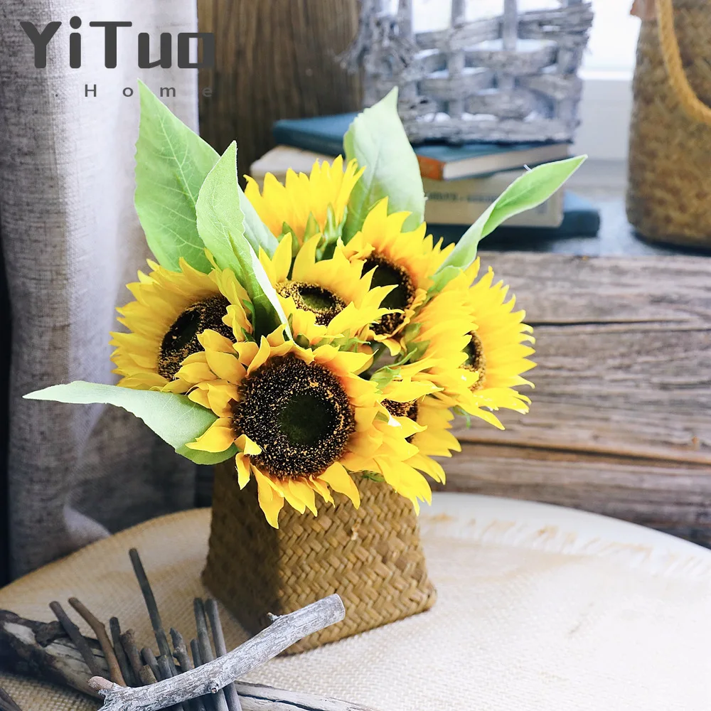 YiTuo Artificial Flower Decoration Flower Sunflower Bouquet Green Plant Wedding YC1038
YiTuo Artificial Flower Decoration Flower Sunflower Bouquet Green Plant Wedding YC1038