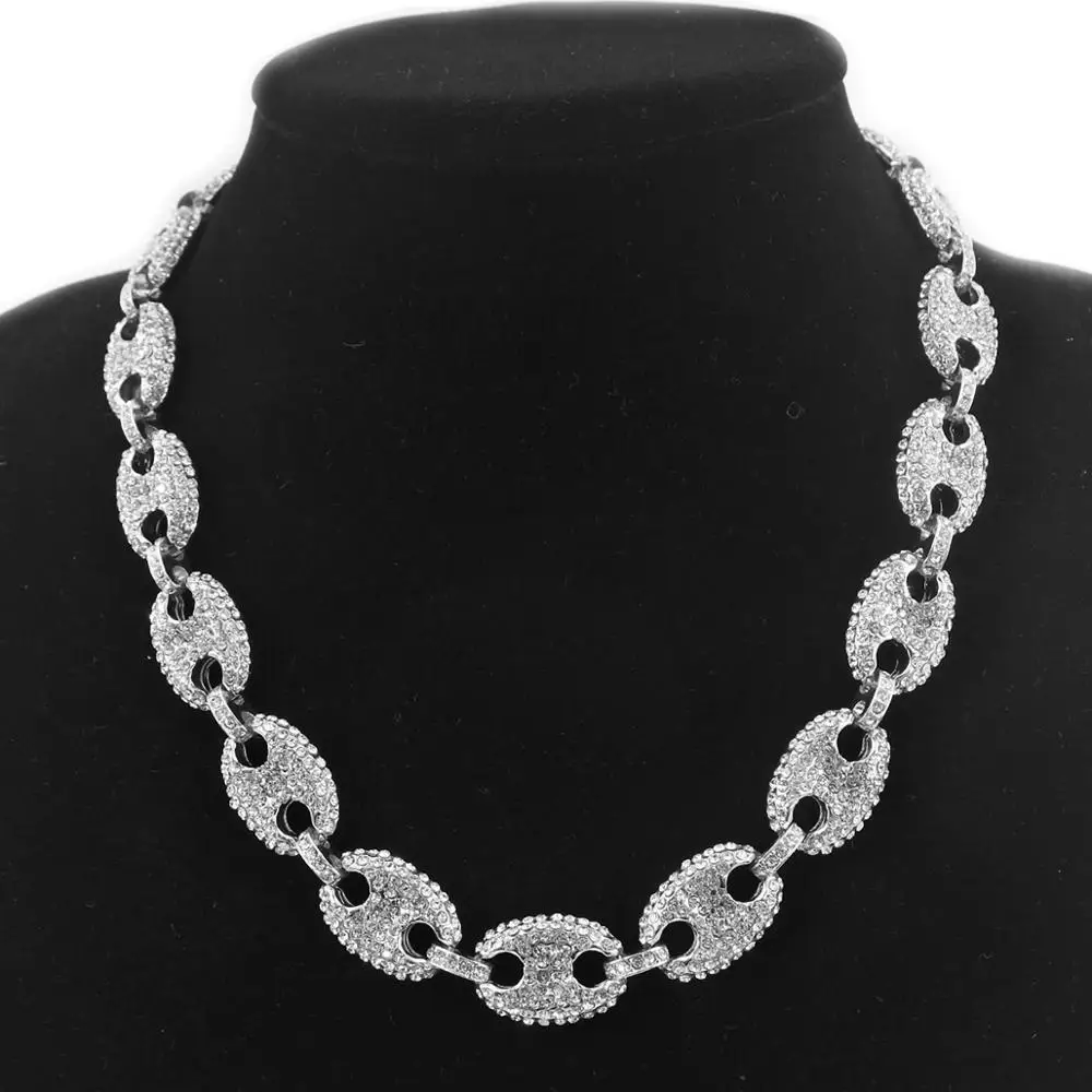 Golden Silver color iced out bling women's cuban link chain pig nose rapper rock men hip hop cz miami necklace jewelry
Golden Silver color iced out bling women's cuban link chain pig nose rapper rock men hip hop cz miami necklace jewelry