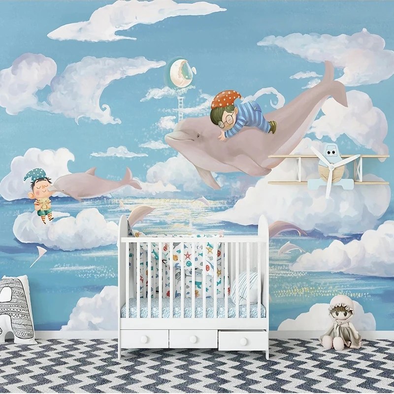 Custom 3D Self-adhesive Papel De Parede Wallpaper Mural Cartoon Ocean Dolphin Living Room Bedroom Background For Children Room
Custom 3D Self-adhesive Papel De Parede Wallpaper Mural Cartoon Ocean Dolphin Living Room Bedroom Background For Children Room