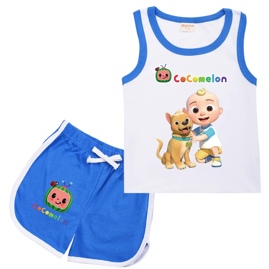 Children's Cocomelon JJ Clothes Kids Sleeveless Vest T-shirt+Shorts 2pcs Suits Baby Girls Summer Tracksuit Toddler Boys Clothing
Children's Cocomelon JJ Clothes Kids Sleeveless Vest T-shirt+Shorts 2pcs Suits Baby Girls Summer Tracksuit Toddler Boys Clothing