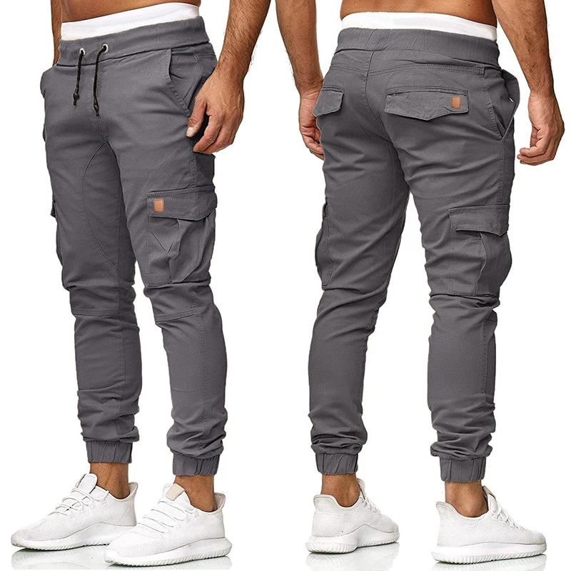 Cargo Men's Skinny Jeans Pants Elastic Waist Drawstring Gray Men's Pants Fashion Street Flap Pocket Casual Pants
Cargo Men's Skinny Jeans Pants Elastic Waist Drawstring Gray Men's Pants Fashion Street Flap Pocket Casual Pants