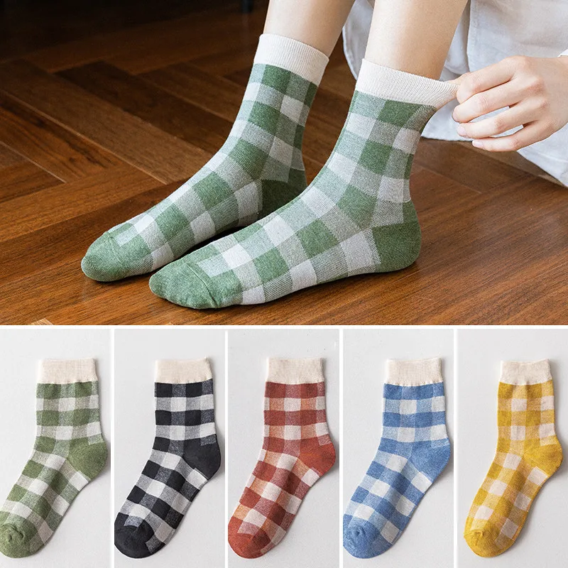 Woman Socks Soft Cotton Casual Breathable Long Socks Women Fashion Harajuku Retro College Style Plaid Japanese Kawaii Cute Socks
Woman Socks Soft Cotton Casual Breathable Long Socks Women Fashion Harajuku Retro College Style Plaid Japanese Kawaii Cute Socks