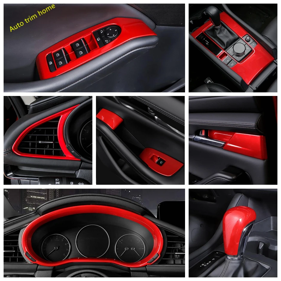 Lapetus Red Interior For Mazda CX-30 2020 2021 Gear Shift Head Knob / Door Handle Bowl / Window Lift Button Panel Cover Trim
Lapetus Red Interior For Mazda CX-30 2020 2021 Gear Shift Head Knob / Door Handle Bowl / Window Lift Button Panel Cover Trim