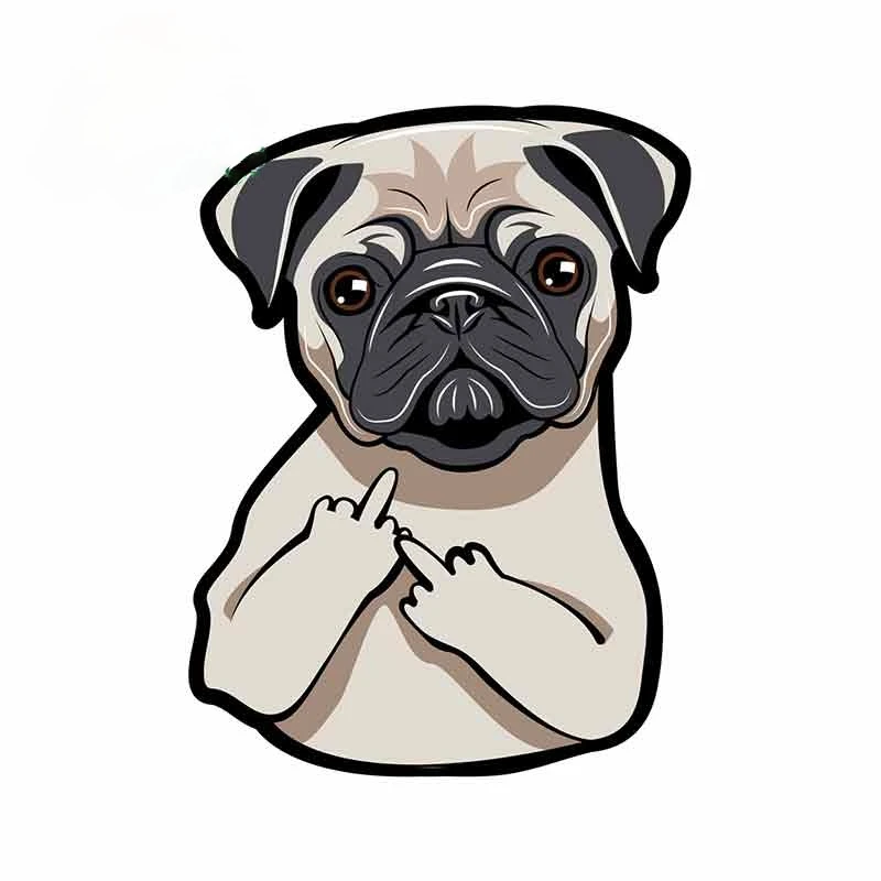 Fashion Cartoon Funny Rude Pug Dog Joke Vinyl Animal Car Sticker Laptop Luggage Decal Graphic Game Stickers Anime Decal 11*9cm
Fashion Cartoon Funny Rude Pug Dog Joke Vinyl Animal Car Sticker Laptop Luggage Decal Graphic Game Stickers Anime Decal 11*9cm