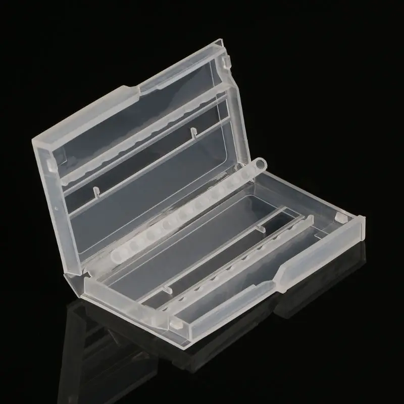10 Holes Nail Drill Bit Case Plastic Empty Storage Box Milling Cutters Holder K9FA
10 Holes Nail Drill Bit Case Plastic Empty Storage Box Milling Cutters Holder K9FA