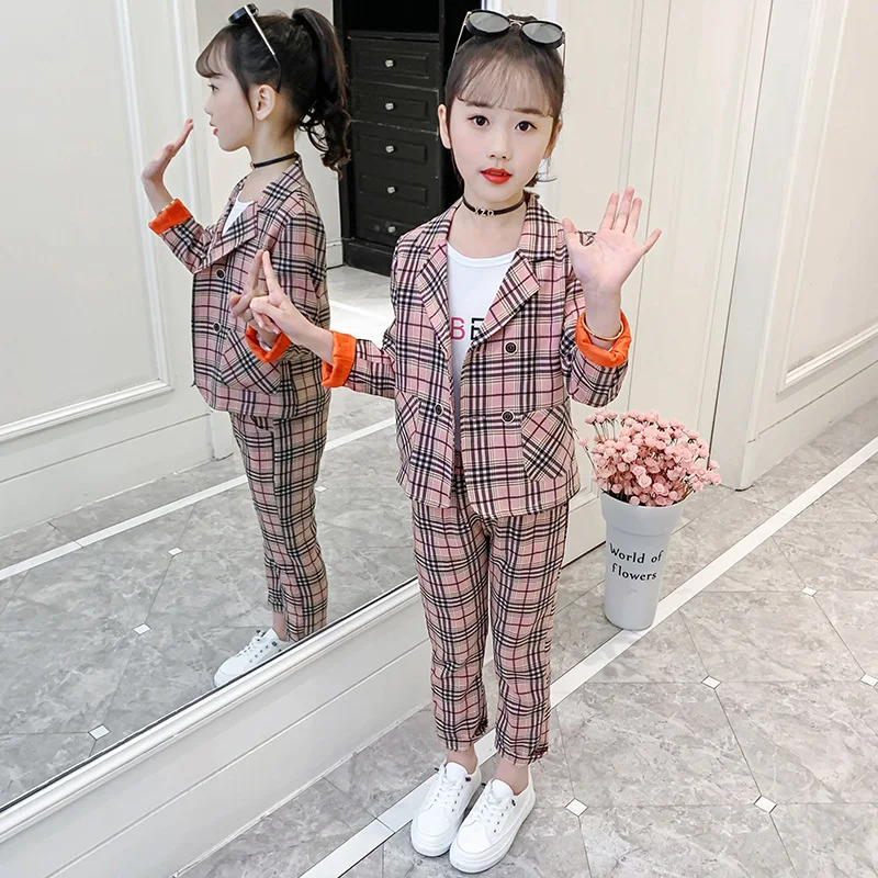 Slim Fit Girls Formal Wedding Suit For Kids Jacket + Pants Children 2pcs Plaid Kids Formal Suit Teen Girls School Blazer 4 6 8 Y
Slim Fit Girls Formal Wedding Suit For Kids Jacket + Pants Children 2pcs Plaid Kids Formal Suit Teen Girls School Blazer 4 6 8 Y
