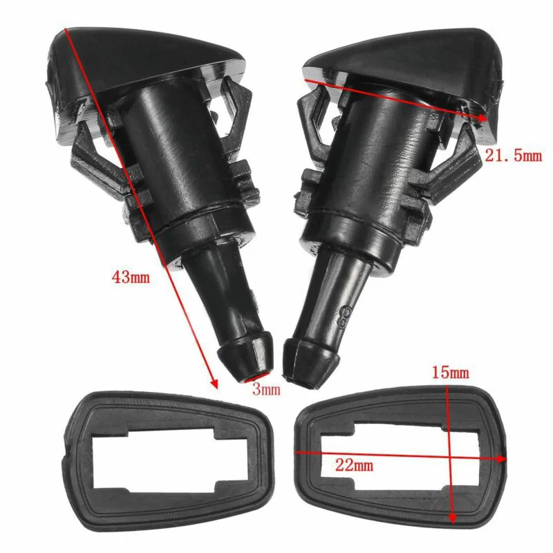 Black Windshield Nozzles Plastic Black Direct Mounting Single Hole Nozzle For Subaru Impreza 08-12 Replacement W/ Rubber Gaskets
Black Windshield Nozzles Plastic Black Direct Mounting Single Hole Nozzle For Subaru Impreza 08-12 Replacement W/ Rubber Gaskets