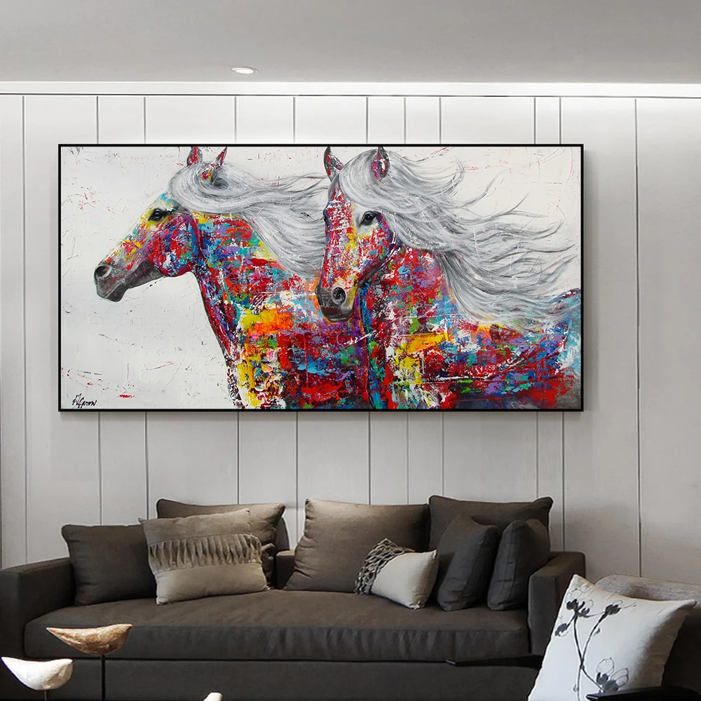 Современные абстрактные Животные картина маслом на холсте печати плакатов Wall Art