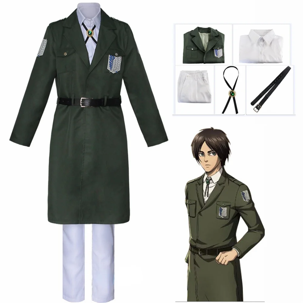 Attack on Titan Cosplay Levi Costume Shingek No Kyojin Scouting Legion Soldier Coat Trench Jacket Uniform Men Halloween Outfit
Attack on Titan Cosplay Levi Costume Shingek No Kyojin Scouting Legion Soldier Coat Trench Jacket Uniform Men Halloween Outfit