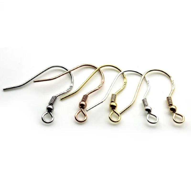 4pcs/lot Real 925 Sterling Silver Earring Wire Hooks Rose Gold Fishhooks Findings for DIY Earring Jewelry Findings Supplier
4pcs/lot Real 925 Sterling Silver Earring Wire Hooks Rose Gold Fishhooks Findings for DIY Earring Jewelry Findings Supplier