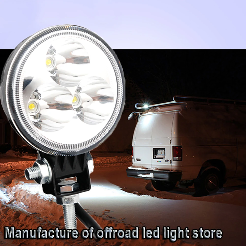 

ECAHAYAKU 20pcs 3" 9W LED Work Light 6000K Spot/Flood Beam Waterproof IP67 for Offroad Trucks Jeeps Boats 12V/24V Car LED Lamp