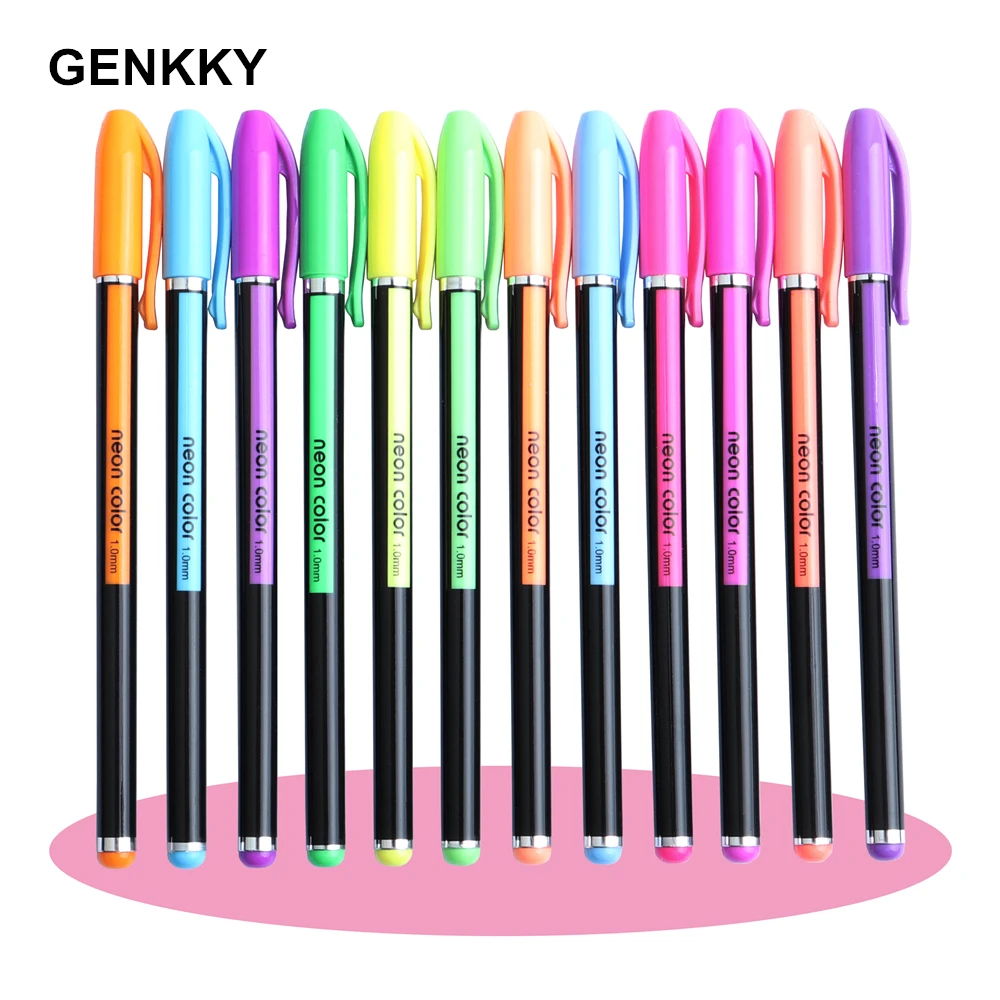 Фото Рекламные маркеры и телефон 12 цветов блестящая гелевая ручка для - купить