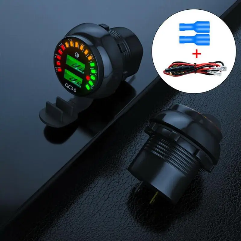 12V 24V New Car Charger QC3.0 Fast Charging Plug Mobile Phone Charger With LED Voltmeter USB Charging Adapter
12V 24V New Car Charger QC3.0 Fast Charging Plug Mobile Phone Charger With LED Voltmeter USB Charging Adapter