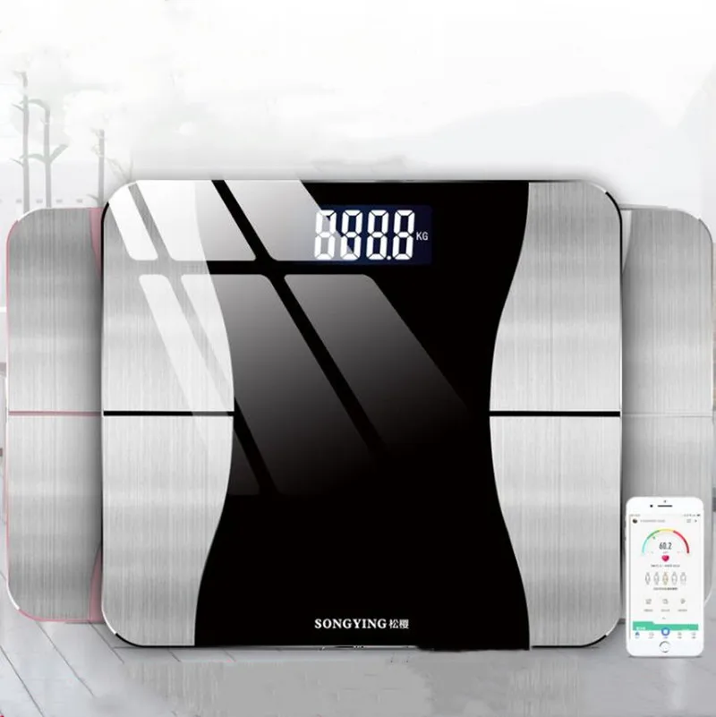 

Умные Беспроводные цифровые весы, анализатор состава тела со смартфоном и приложением Bluetooth, точный прибор для измерения массы тела и жира в...