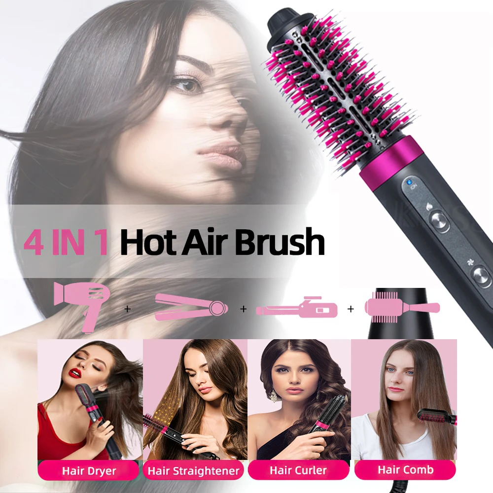 4 In 1 Air Dryer Brush Negative Ion Technology Ceramic Straightening Comb 3 Temperature 2 Speed Settings Hair Care Straightener
4 In 1 Air Dryer Brush Negative Ion Technology Ceramic Straightening Comb 3 Temperature 2 Speed Settings Hair Care Straightener