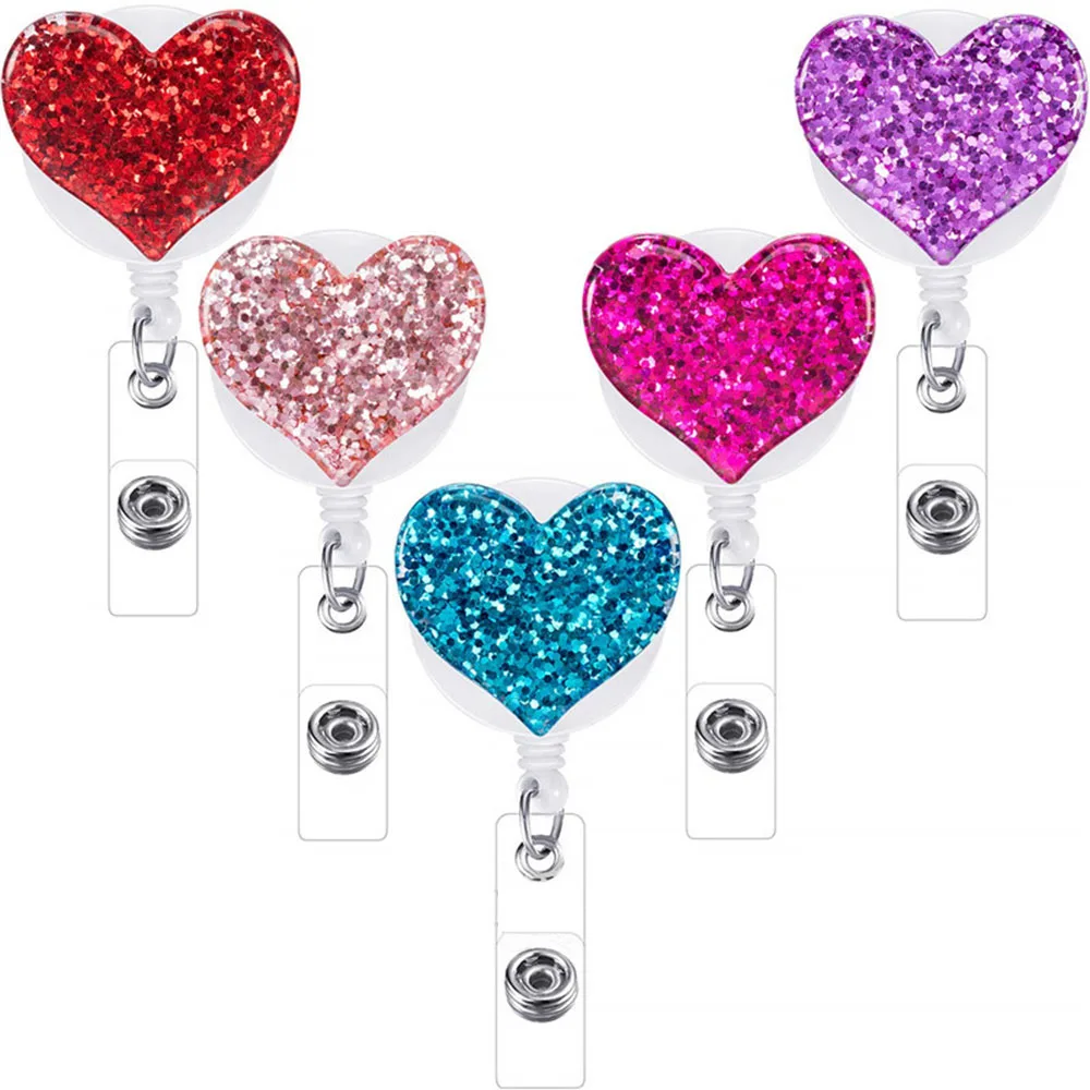 1 Piece Retractable Nurse Badge Reel Clip Fashion Rhinestone Love Heart Series Students IC ID Card Badge Holder 2020 New Design
1 Piece Retractable Nurse Badge Reel Clip Fashion Rhinestone Love Heart Series Students IC ID Card Badge Holder 2020 New Design