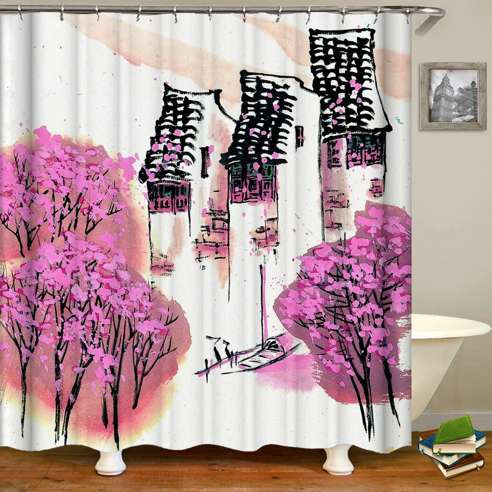 3d Printing Waterproof Bathroom Bath Curtains Chinese ink painting landscape Shower Curtains With Hooks 180*200 Washable Cloth
3d Printing Waterproof Bathroom Bath Curtains Chinese ink painting landscape Shower Curtains With Hooks 180*200 Washable Cloth