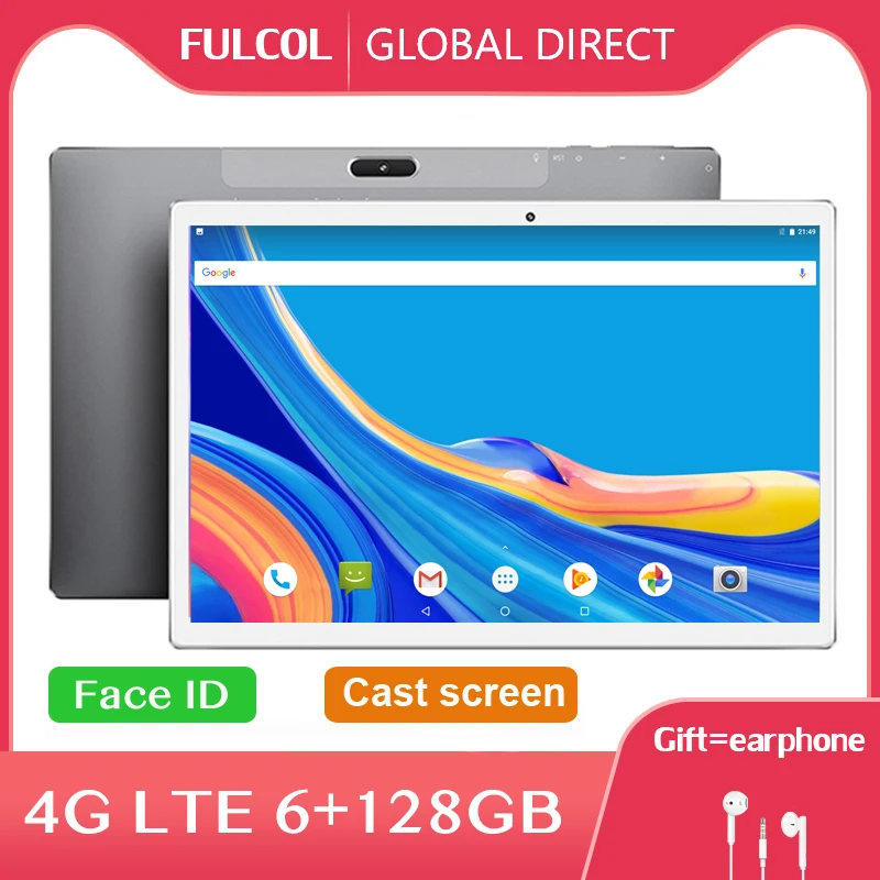 

2021 Newest Global 4G LTE 10 inch Tablet PC MT6797 Deca Core 1920*1200 IPS Screen 6GB+128GB 5G WiFi планшет Android Tablets 10.1