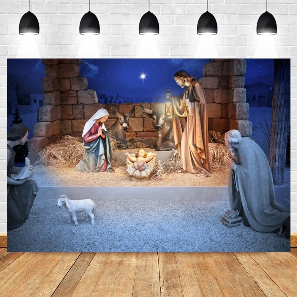 Christmas Nativity Scene Backdrop Photography Birth Of Jesus Christian Stable Photographic Background Photozone Photophone Props
Christmas Nativity Scene Backdrop Photography Birth Of Jesus Christian Stable Photographic Background Photozone Photophone Props