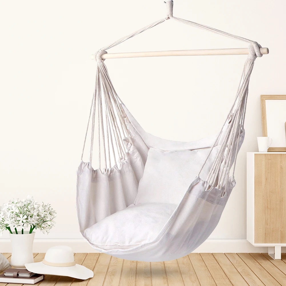 100*130cm Portable Canvas Hammock Chair Swing Indoor Garden Sports Home Travel Leisure Hiking Camping Stripe Hammock Hanging Bed
100*130cm Portable Canvas Hammock Chair Swing Indoor Garden Sports Home Travel Leisure Hiking Camping Stripe Hammock Hanging Bed