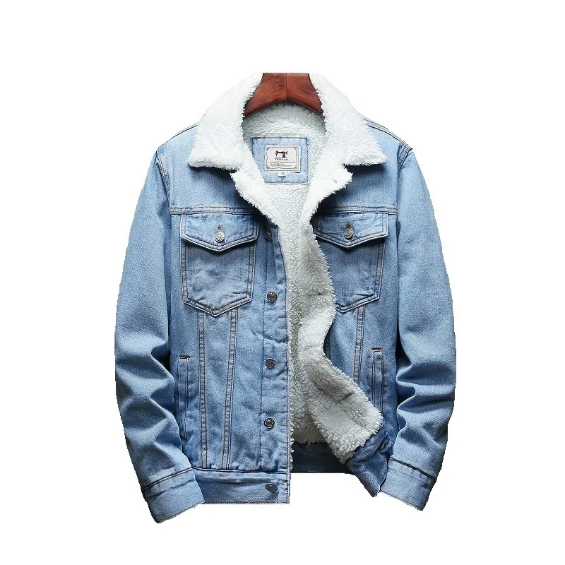 Men Light Blue Winter Jean Jackets Outerwear Warm Denim Coats New Men Large Size Wool Liner Thicker Winter Denim Jackets Size6XL
Men Light Blue Winter Jean Jackets Outerwear Warm Denim Coats New Men Large Size Wool Liner Thicker Winter Denim Jackets Size6XL