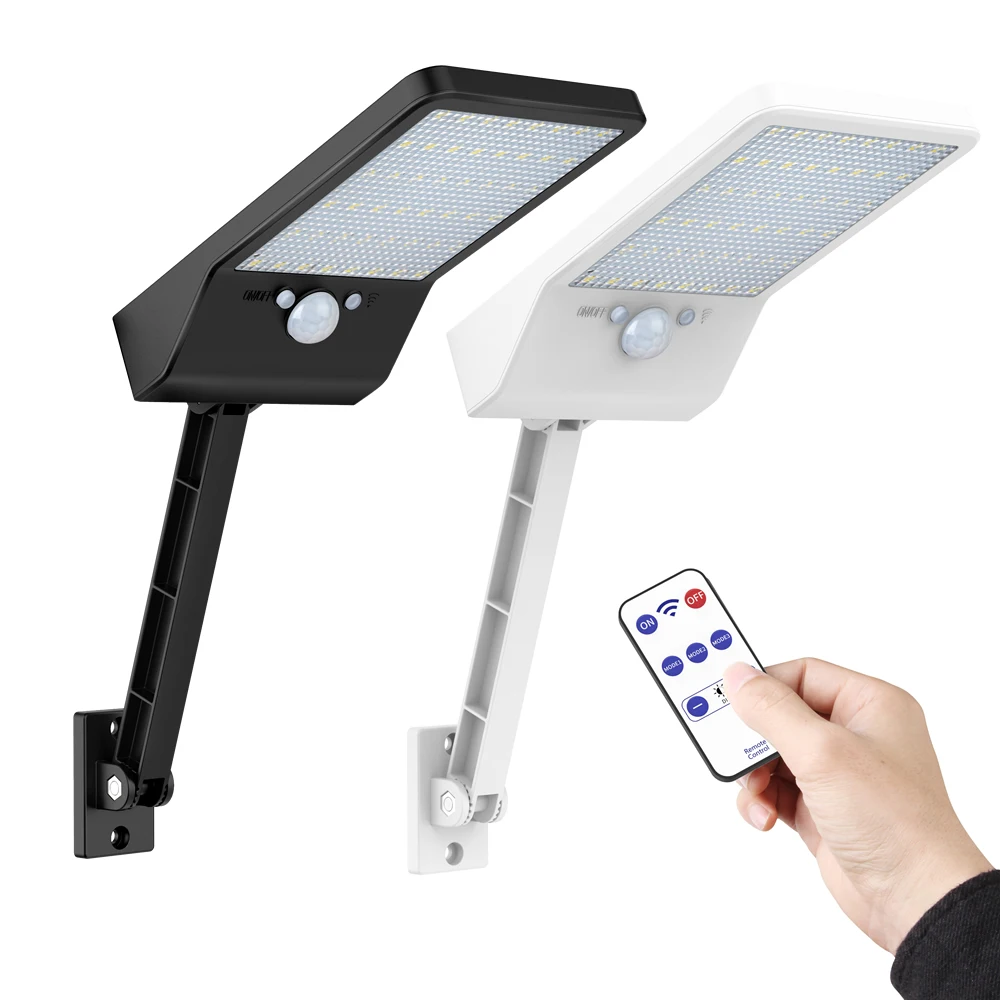 48 LED Solar Light street light Black White Garden Wall Fence Three Modes remote control rotate bracket lamp IP65
48 LED Solar Light street light Black White Garden Wall Fence Three Modes remote control rotate bracket lamp IP65
